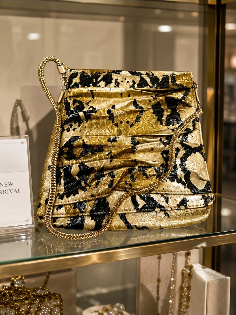 Vintage Gold Animal Print Wallet Clutch KGB Studio